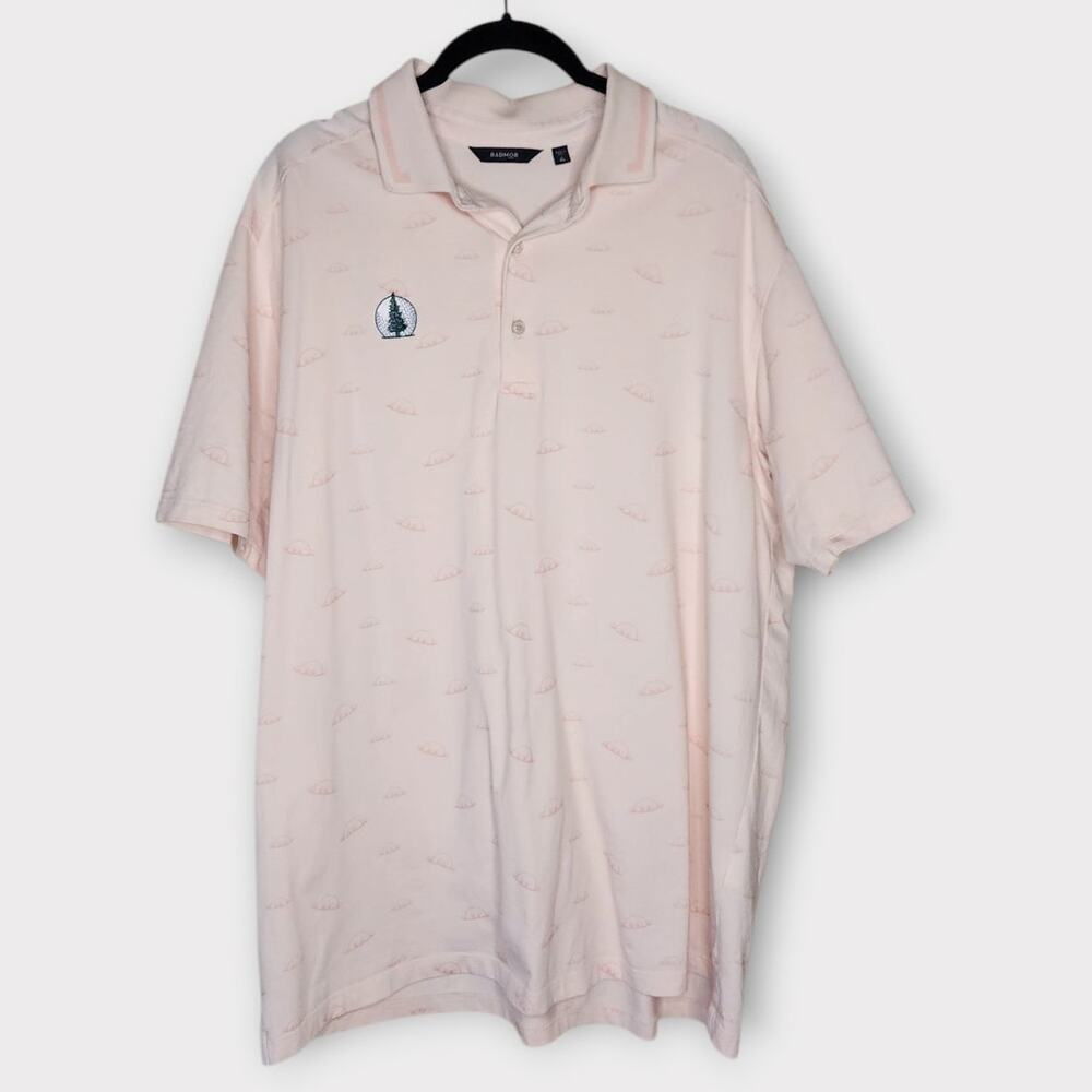 Radmor Pink Golf Polo Pima Cotton Performance Embroidered Mens XL